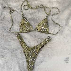 Reptile Green Bikini Set